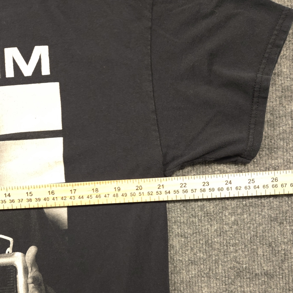 Eminem Slim Shady Mugshot Tee Bravado 2011 Y2K Style Rap T-Shirt Faded Black L - Picture 6 of 7
